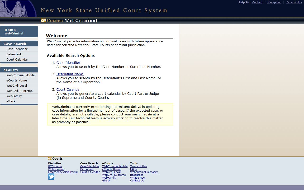 New York WebCriminal Fulton County court records after arrest search